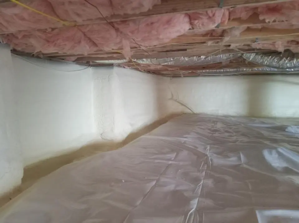 Crawl space encapsulation with closed-cell spray foam for Attic Insulation in Lexington